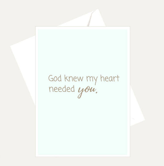 Bellflower Girl - God Knew My Heart Needed You | Faith Loving Friendship Card