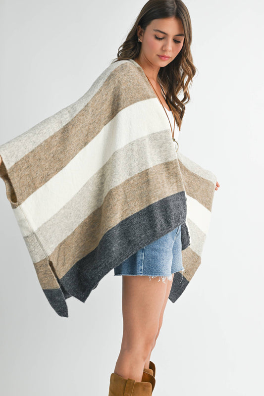 Poncho/Cardigan AEMI + CO - 3212EK Zuri Poncho Cardigan sweater 3