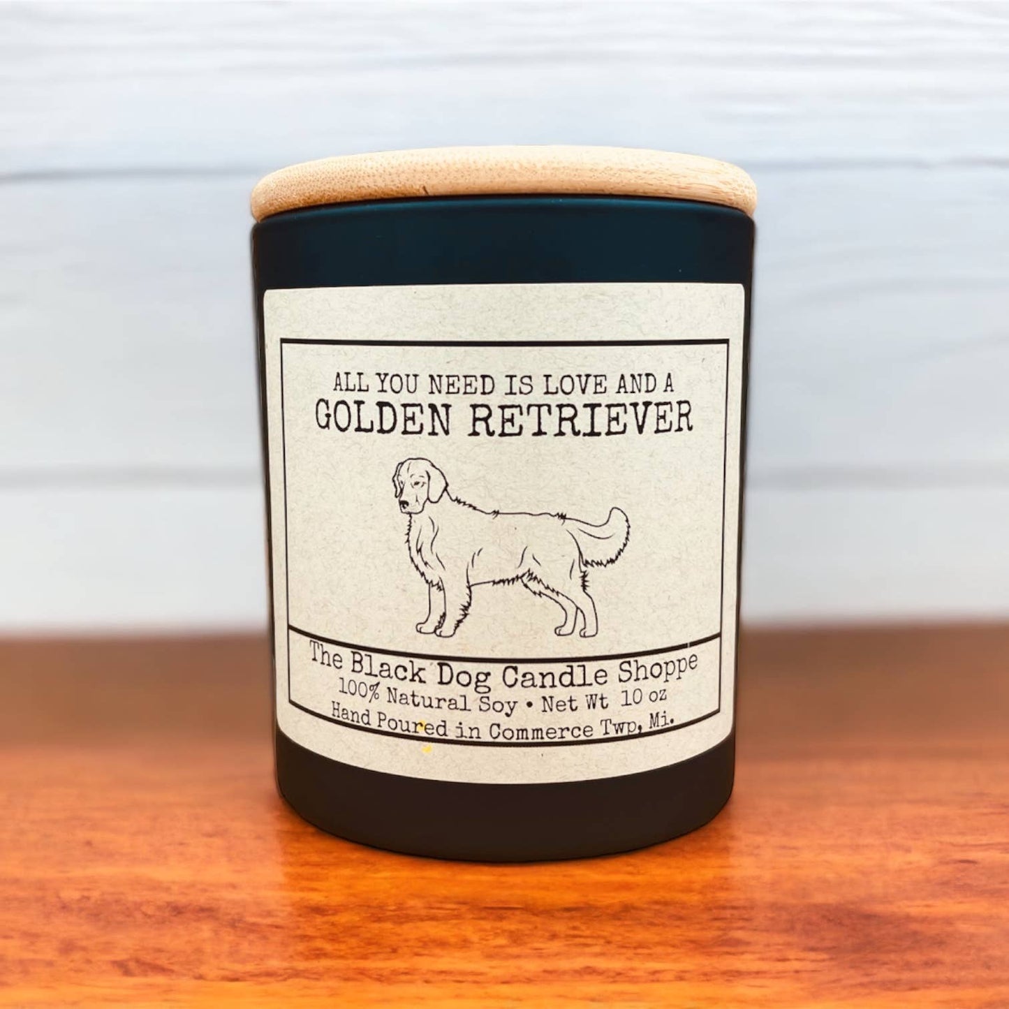The Black Dog Candle Shoppe - Golden Retriever Dog Breed Candle