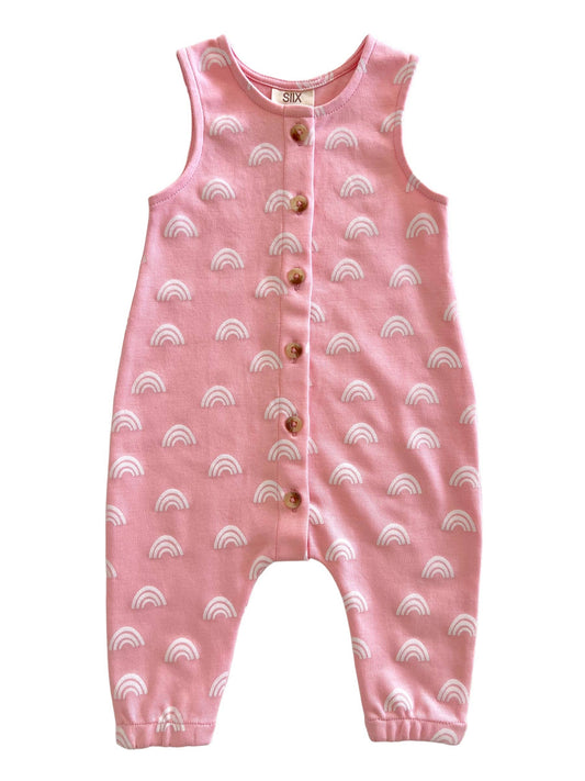 SIIX Collection - Blush Rainbow / Organic Bay Jumpsuit