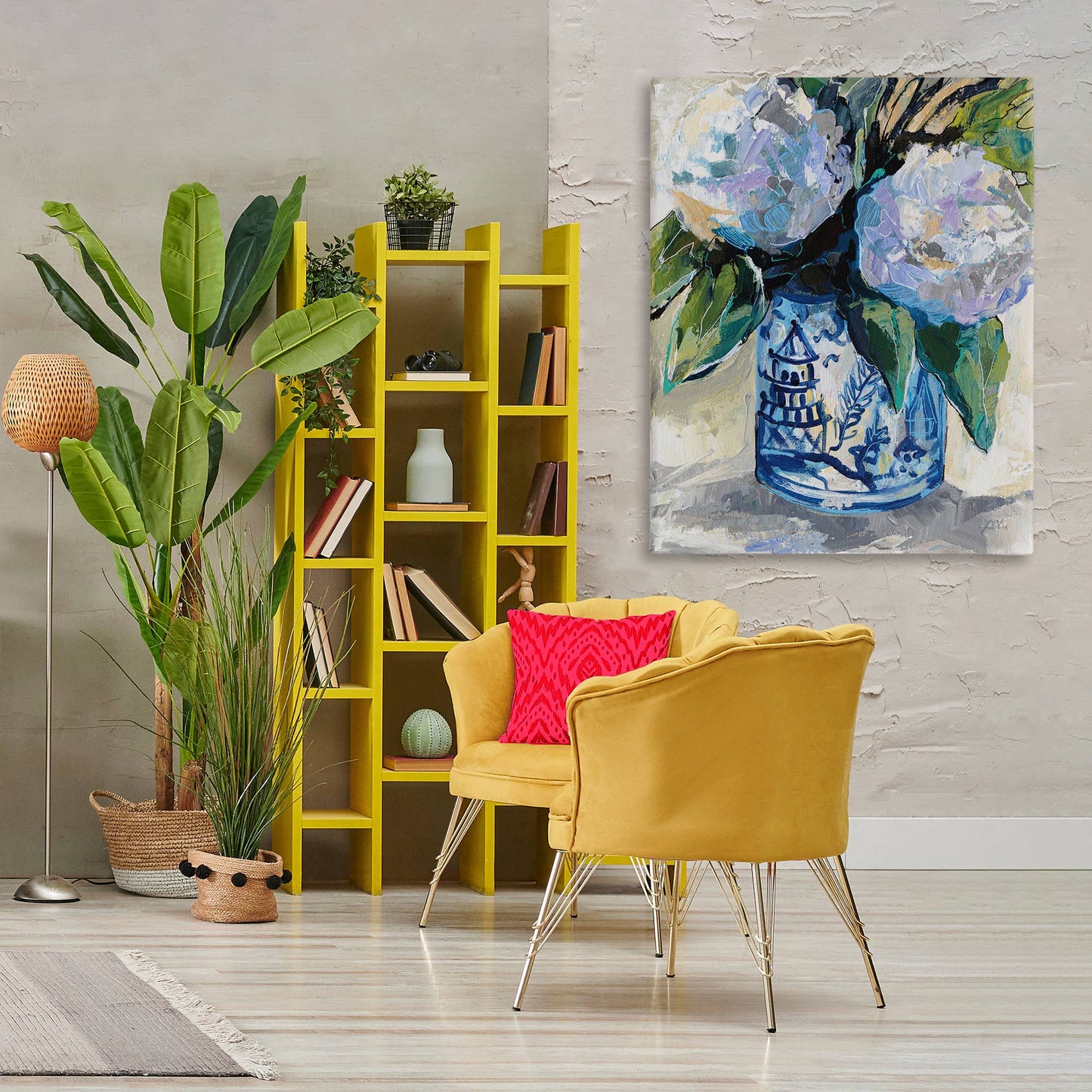 Stupell Industries - August Blooming Bouquet Canvas Art