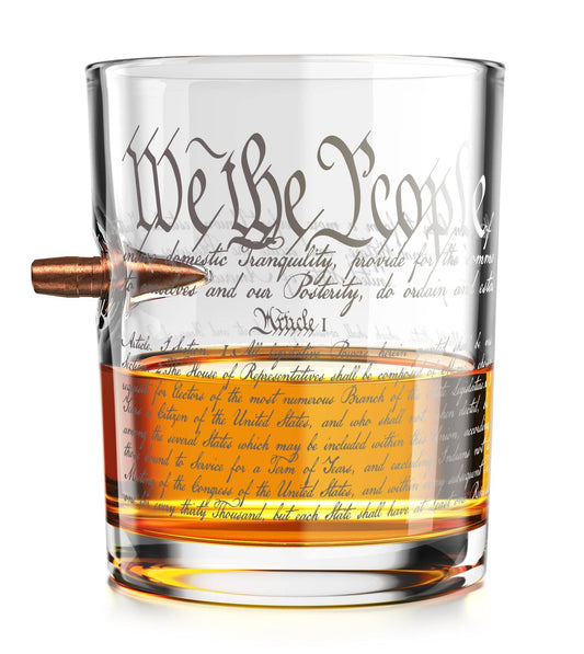 I Love My Freedom - Constitution Whiskey Glass - 2526