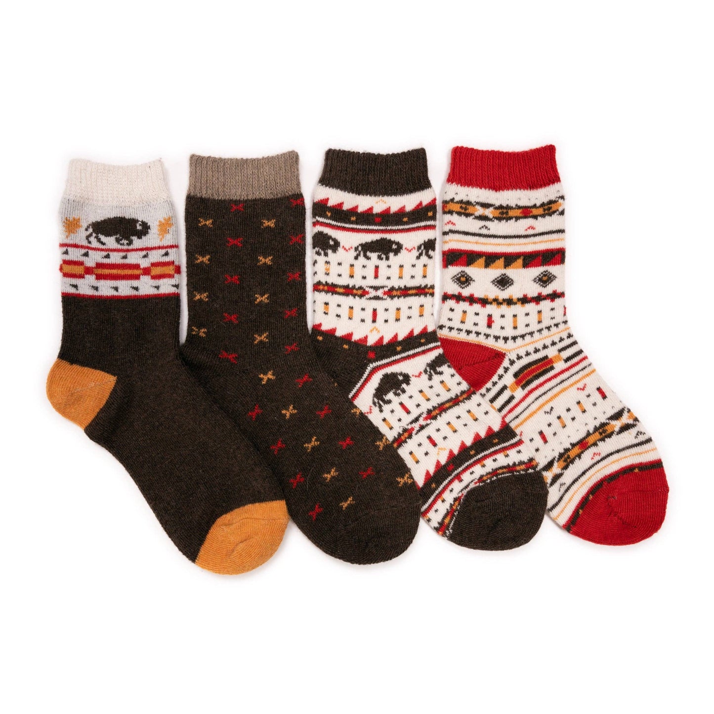 Muk Luks - MUK LUKS Women's 4 Pair Pack Patterned Crew Boot Socks