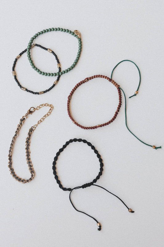 Three Bird Nest - Soft Tether Cord Bracelet - Natural