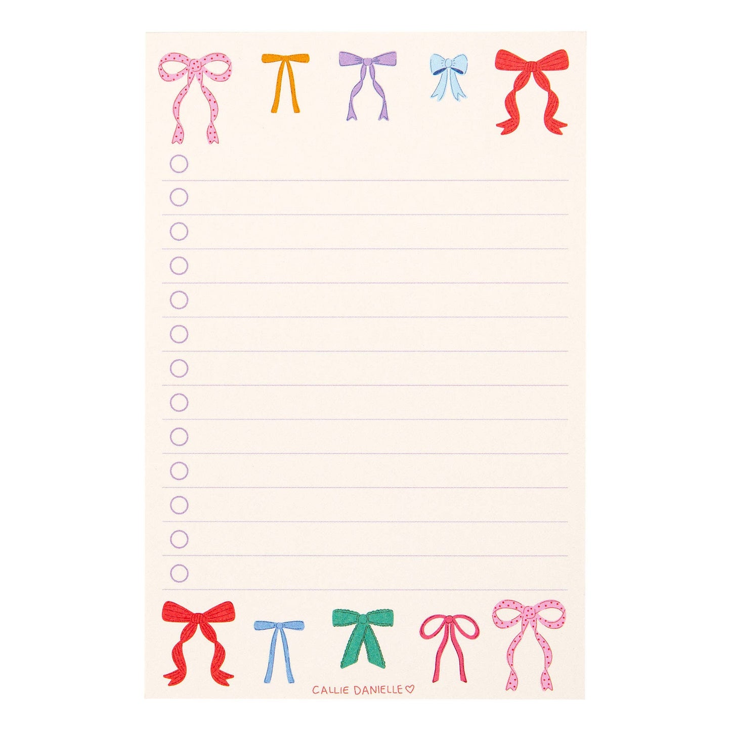 Callie Danielle - Coquette Bows To Do List Notepad