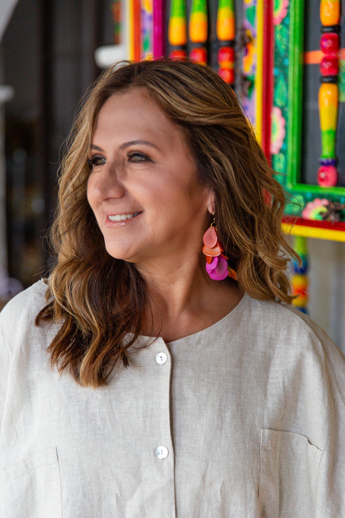 Organic Tagua Jewelry - Bailey Earrings