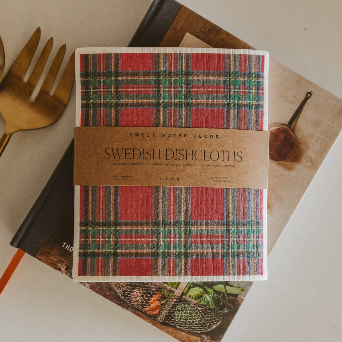 Sweet Water Decor - *NEW* Holiday Pattern Swedish Dishcloths, Set of 6
