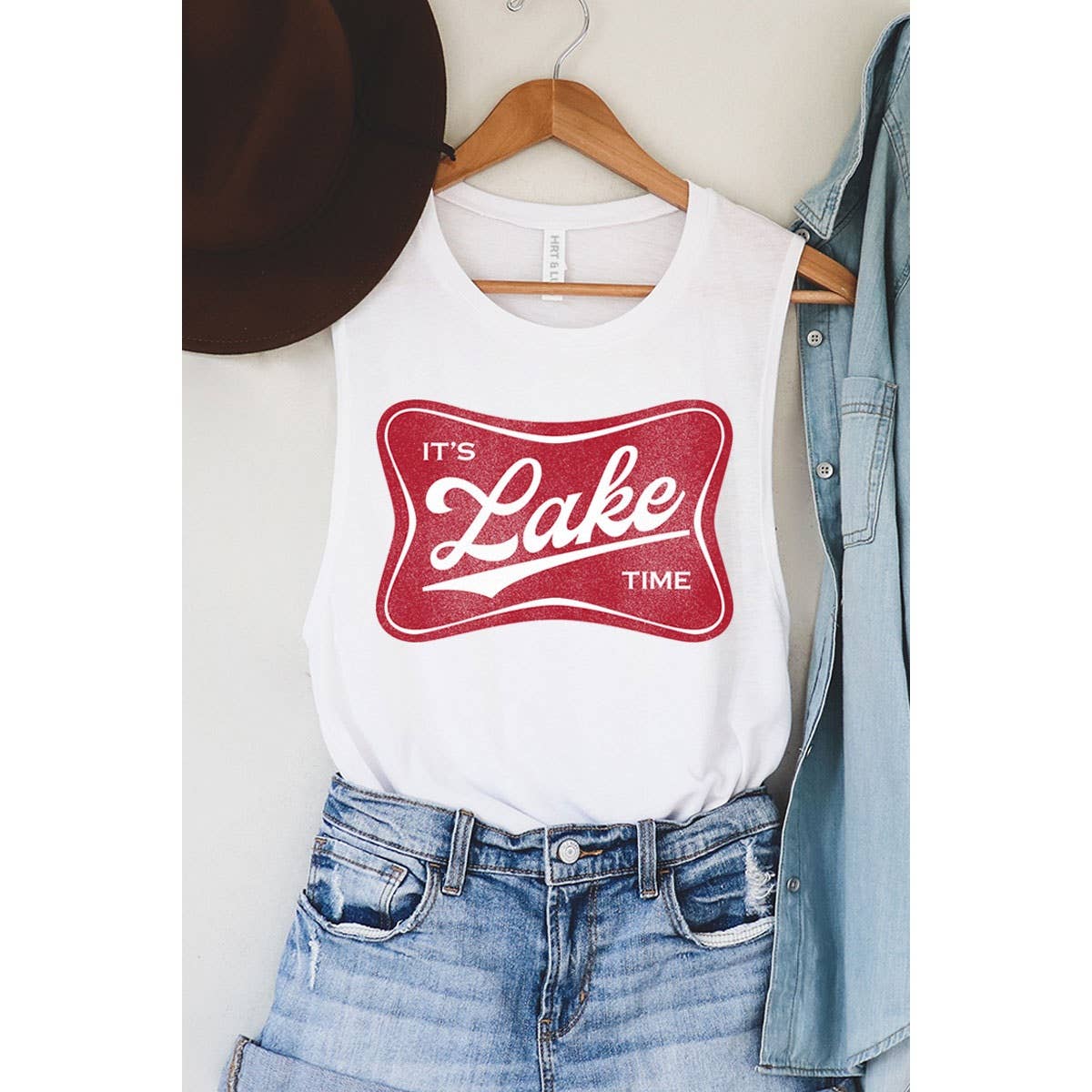 HRTandLUV - ITS LAKE TIME GRAPHIC TANK TOP