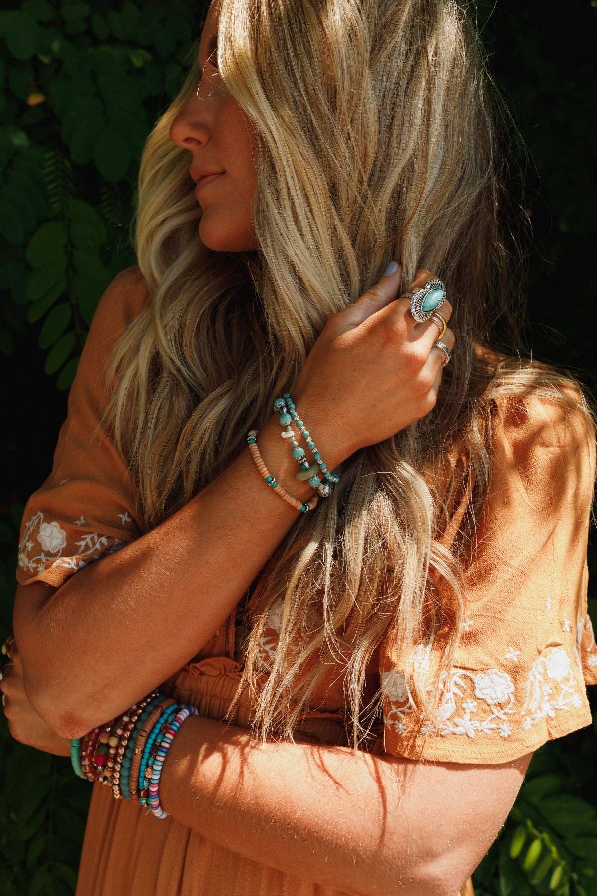 Three Bird Nest - San Antonio Bracelet Set - Turquoise