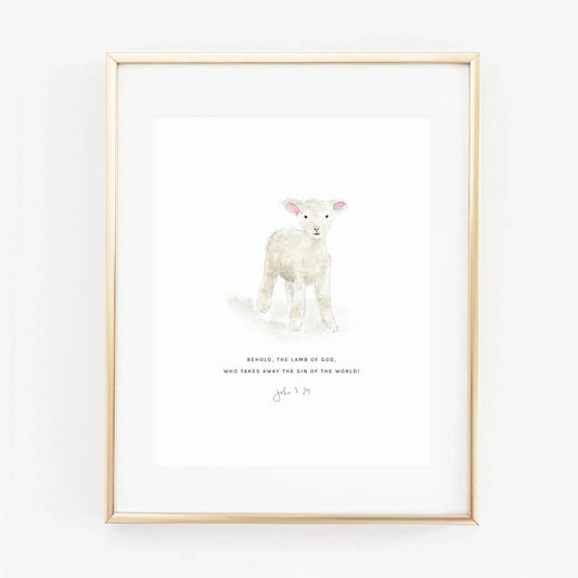emily lex studio - John 1:29 lamb scripture print