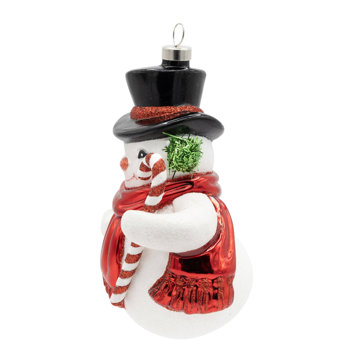 kat + annie - Holiday Glass Ornament – Vintage Snowman Ornament