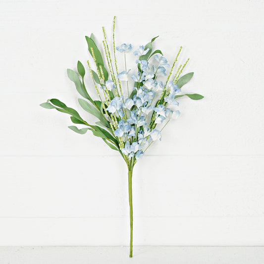Holiday Depot Inc. - 35116- 19in Bush-Blue Cream Mountain Flowers