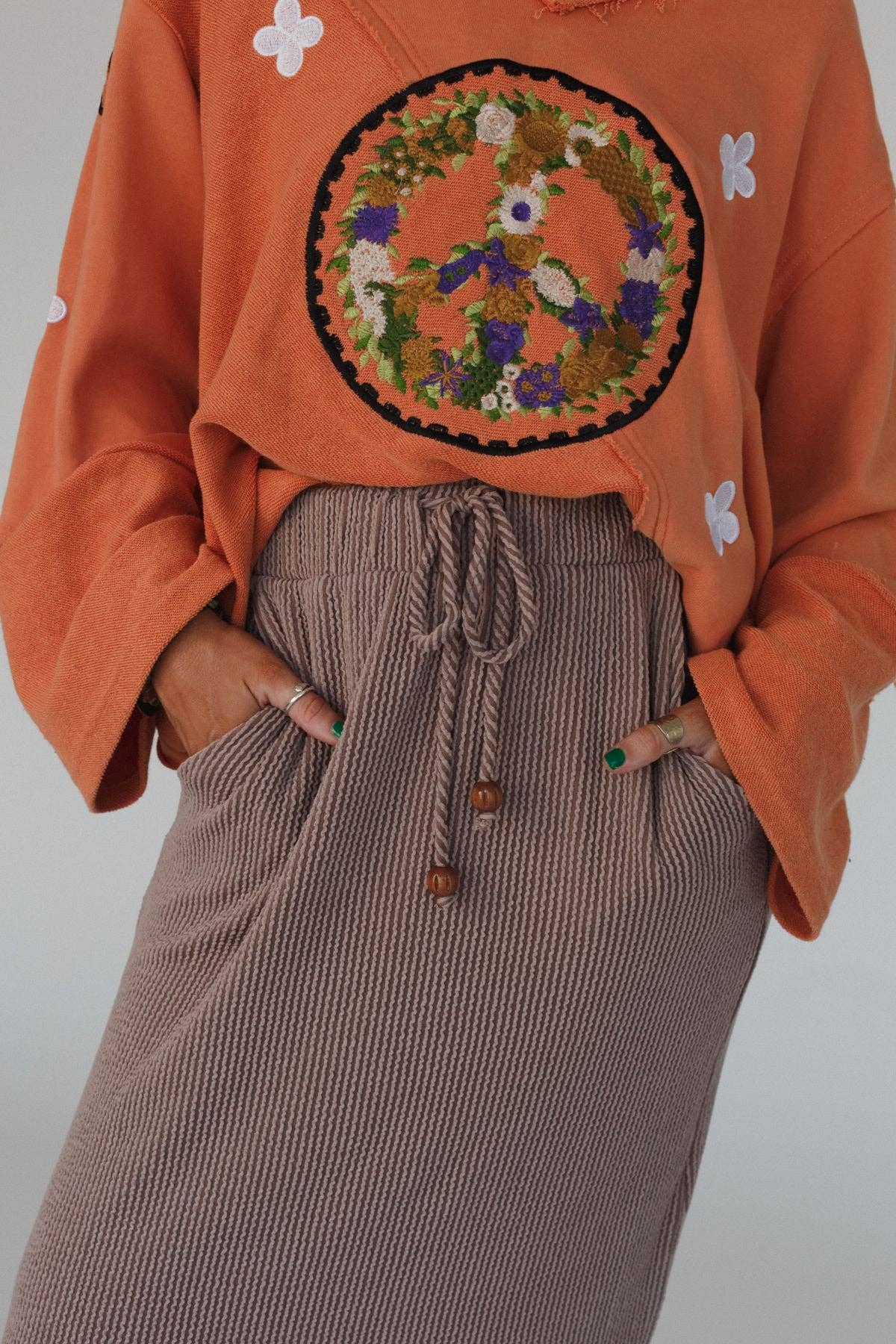 Three Bird Nest - Desert Rose Maxi Skirt - Acorn