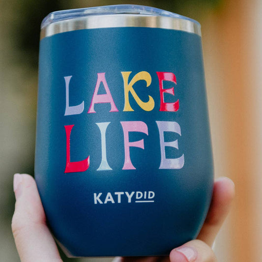 Katydid - Lake Life Stainless Steel WINE TUMBLER