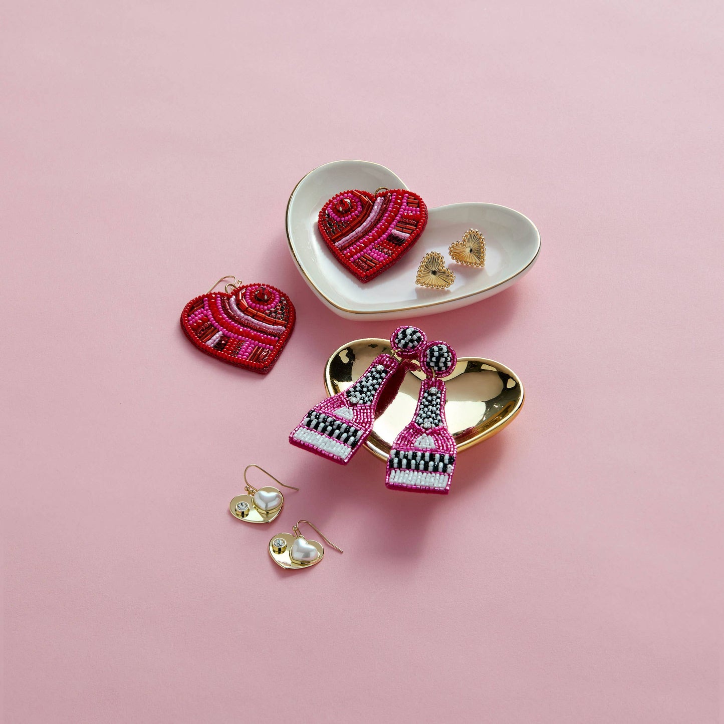 COCO + CARMEN - Glitz Heart Beaded Earrings