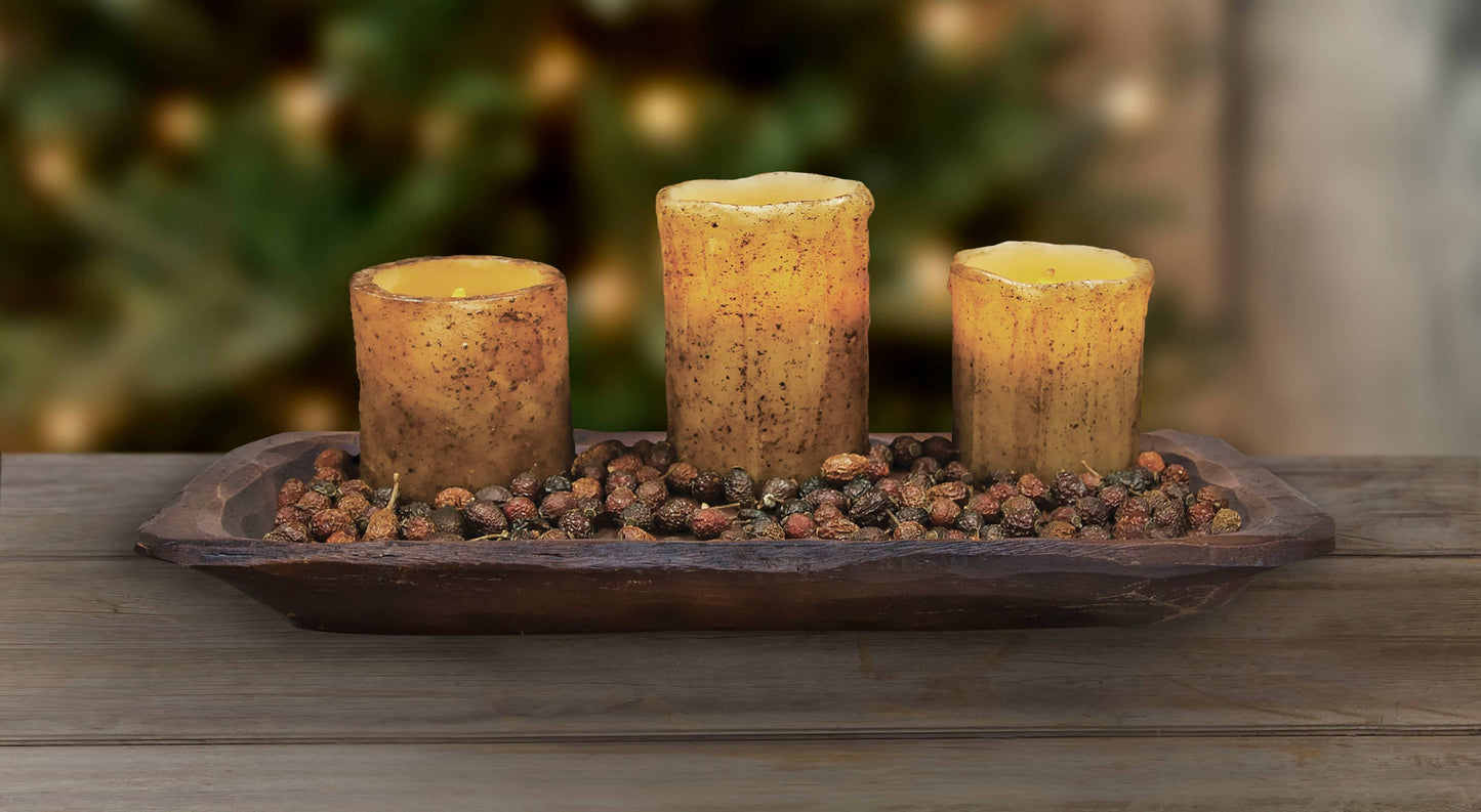 The Hearthside Collection - Treenware Shallow Tray With Handles