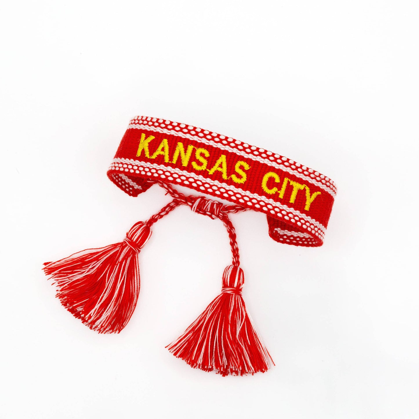 Hart & Lux - Kansas City Chiefs Woven Embroidered Friendship Bracelet