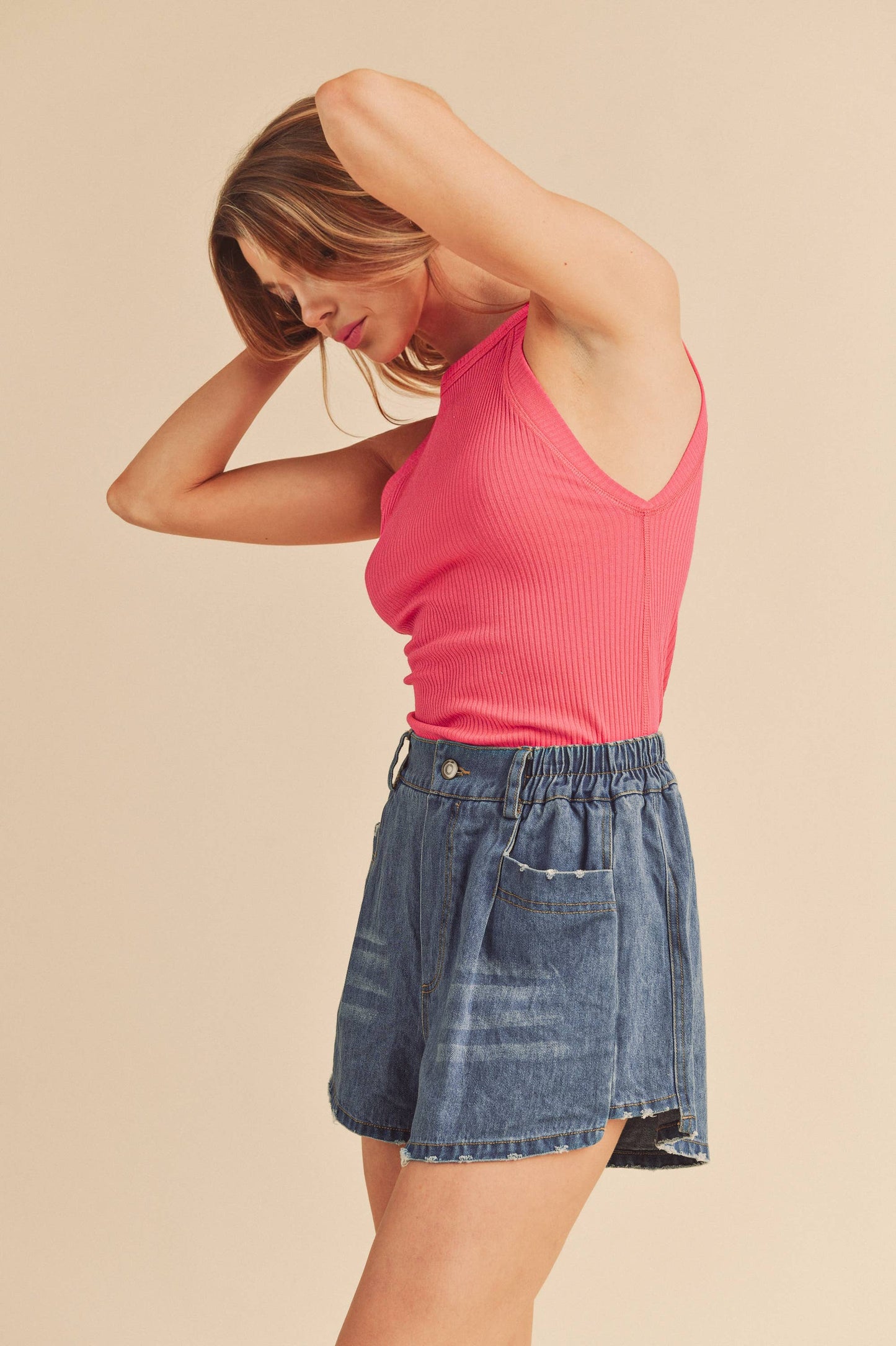 AEMI + CO - 754BK Niccola Denim Shorts