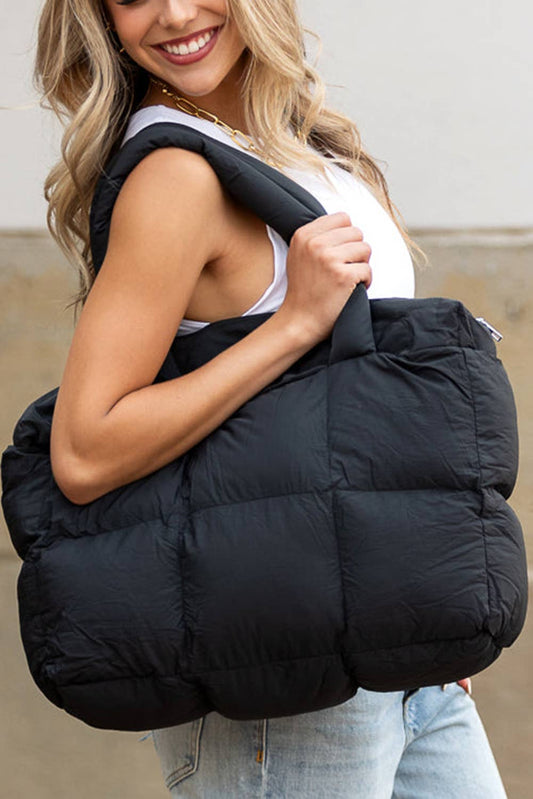 Aapparella -  Quilted Puffy Zipped Large Tote Bag
