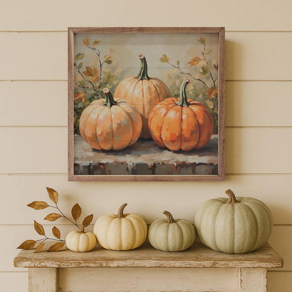 Kendrick Home - Pumpkin Trio On Bench