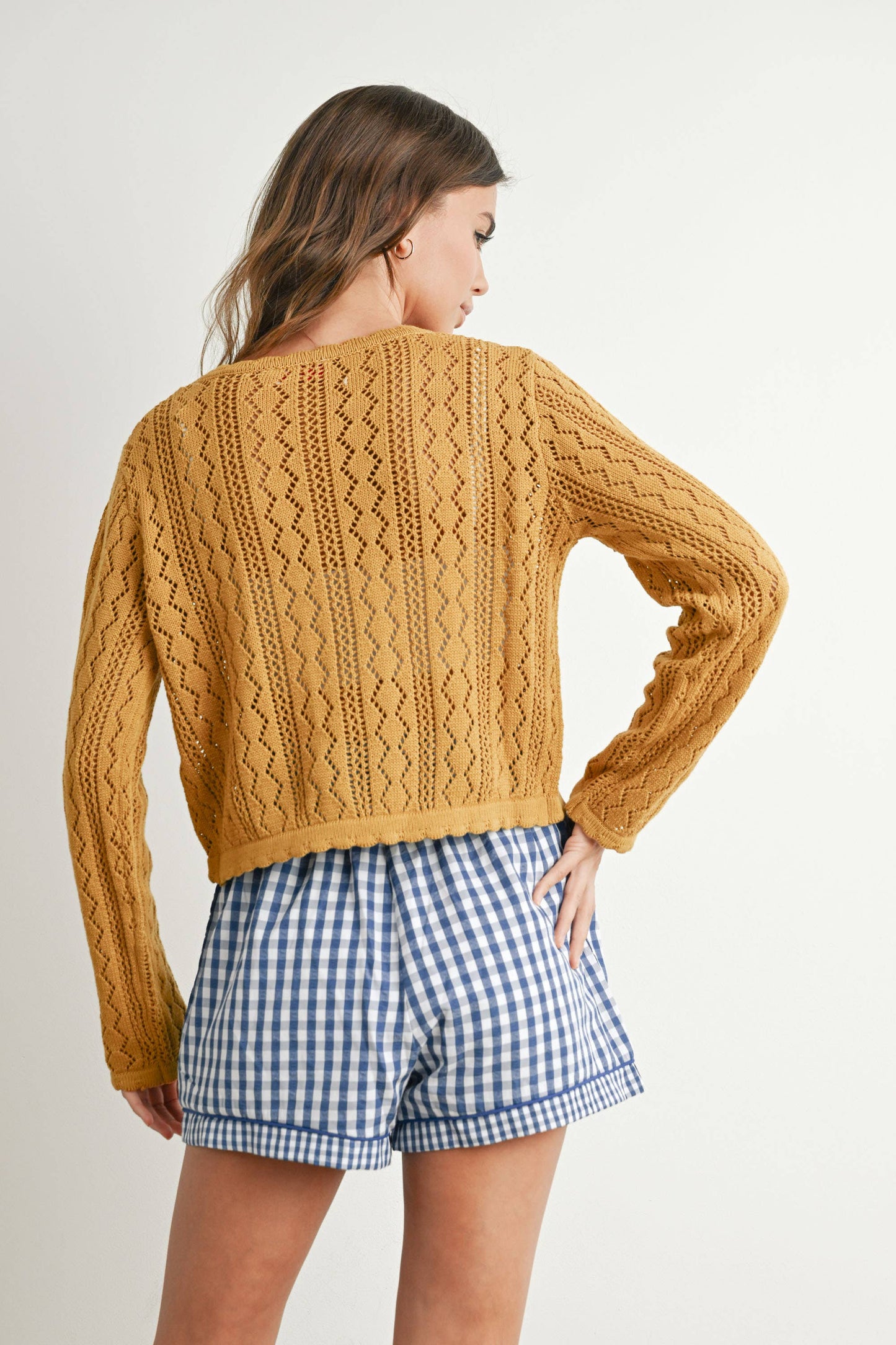 BUTTERMELON - Garterized Gingham Shorts - BMP7658