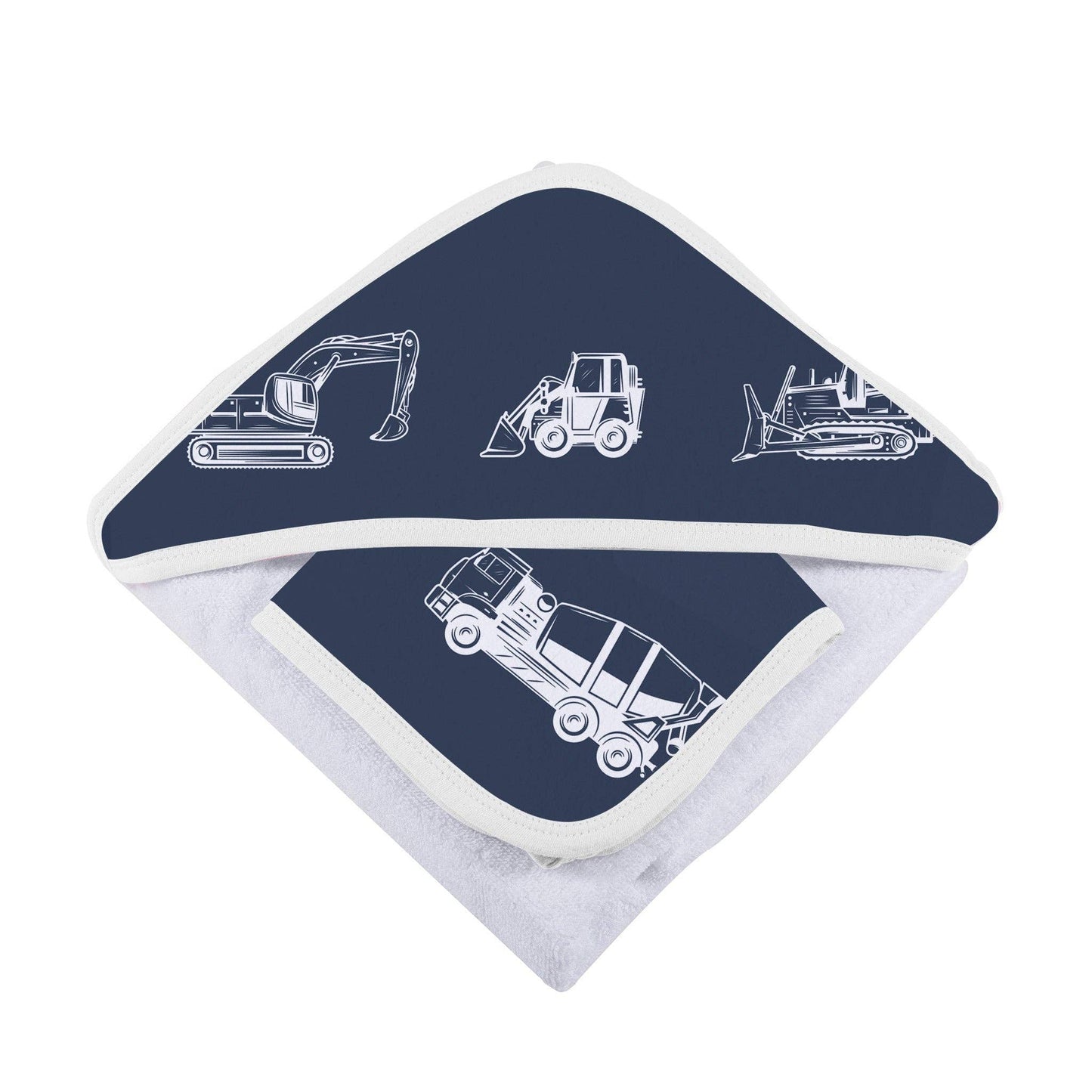 Newcastle Classics - Dump Trucks & Diggers Hooded Towel and Washcloth Set