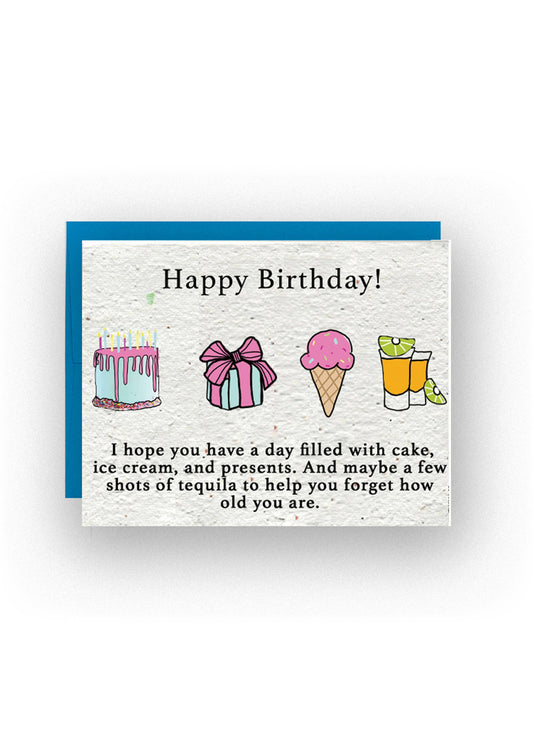 Artsy Em - Birthday Bloom & Cheers Wildflower Seed Paper Card
