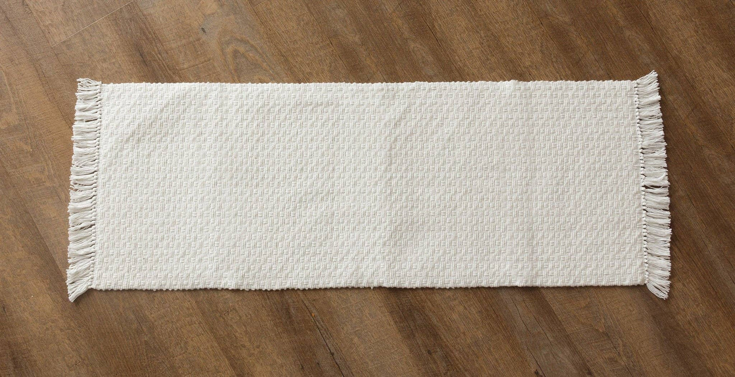 Audrey's Home & Gift - Woven Cotton Table Runner With Fringe (Pk/02)