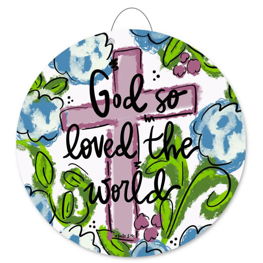 Baxter & Me - For God So Loved the World Door Hanger