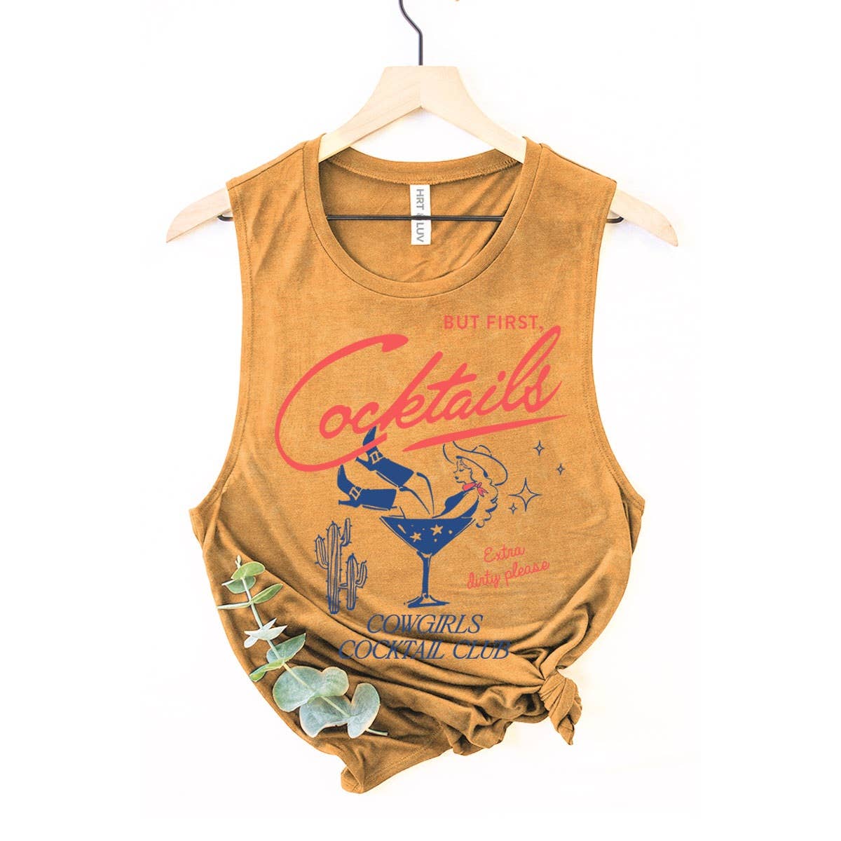 HRTandLUV - BUT FIRST COCKTAILS MINERAL GRAPHIC TANK TOP