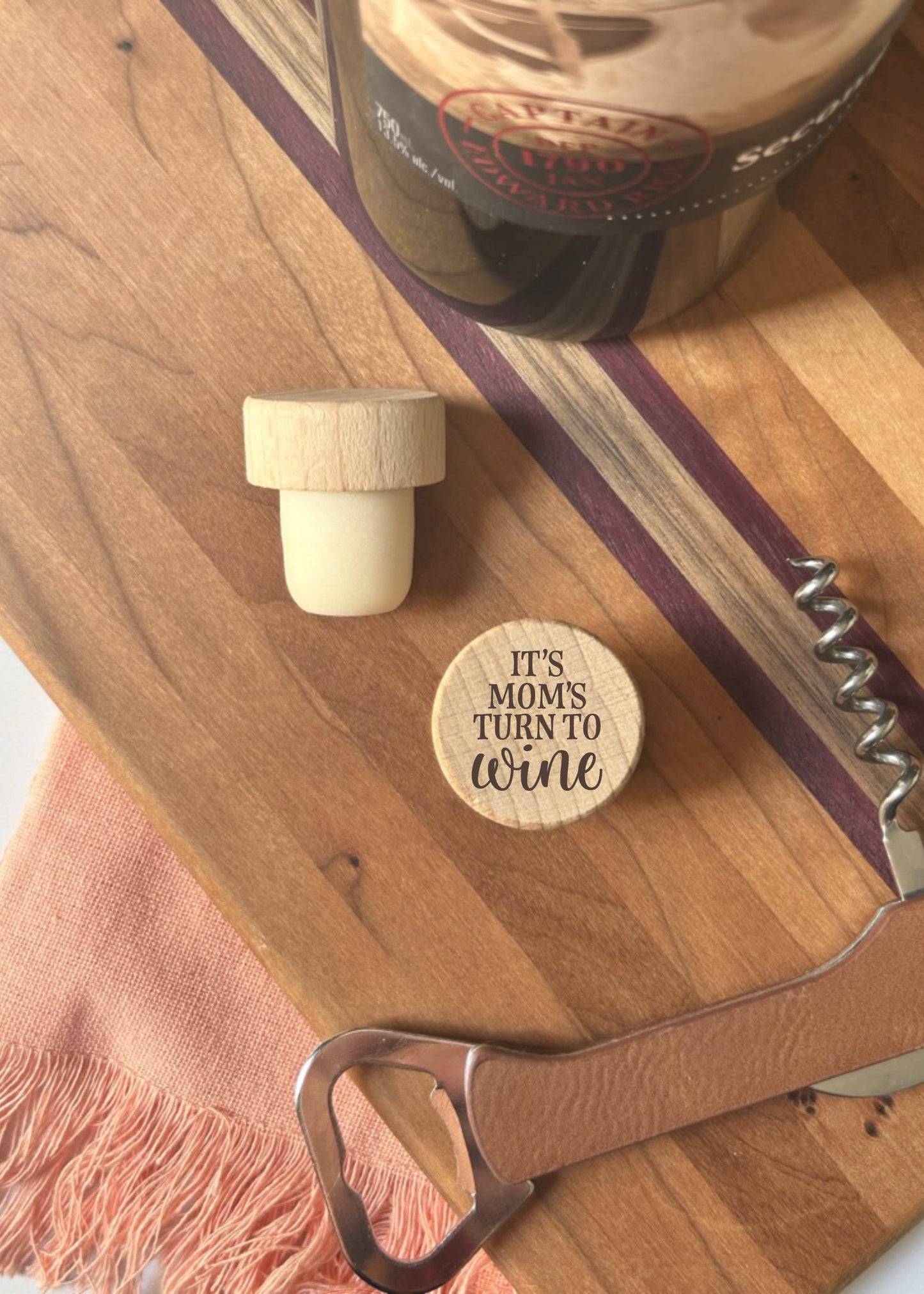 The Lillie Pad - Engraved Funny Wine Bottle Stoppers - Pack of 4 Toppers
