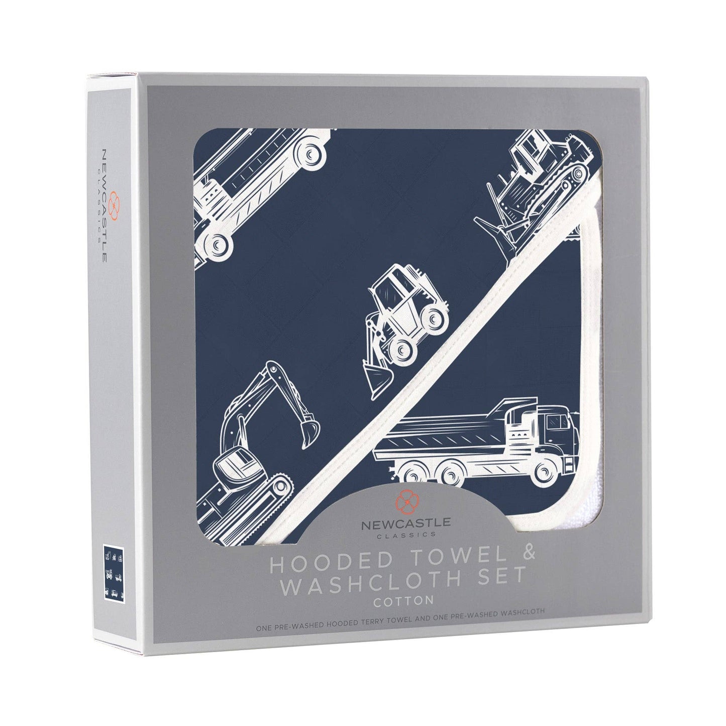 Newcastle Classics - Dump Trucks & Diggers Hooded Towel and Washcloth Set