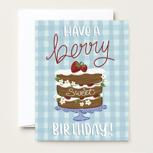 Makerie Day - Berry Sweet Birthday - Strawberry Birthday Greeting Card