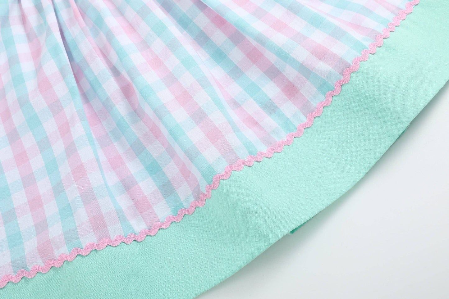 Lil Cactus - Pink and Aqua Seashell Smocked Sundress