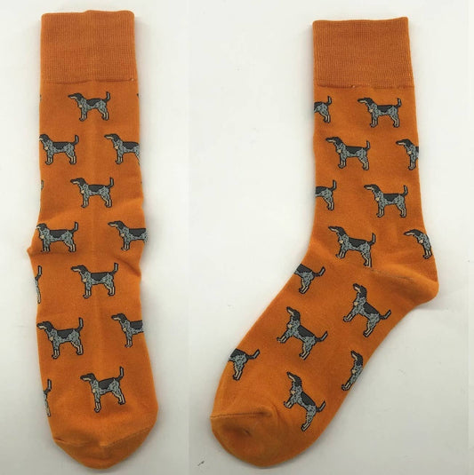 Barrel Down South - Orange Tennessee Smokey Dog Socks