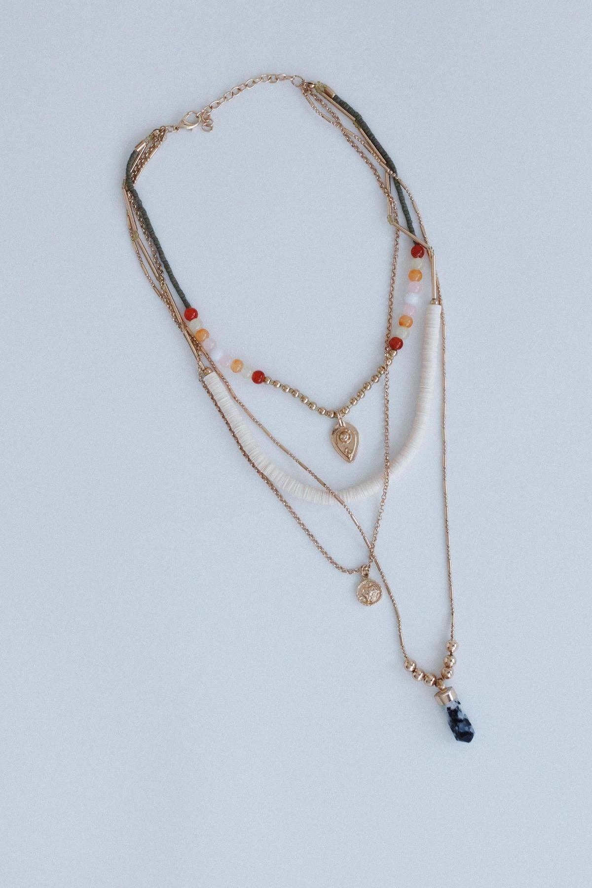 Three Bird Nest - Sunstone Dreams Necklace - Gold