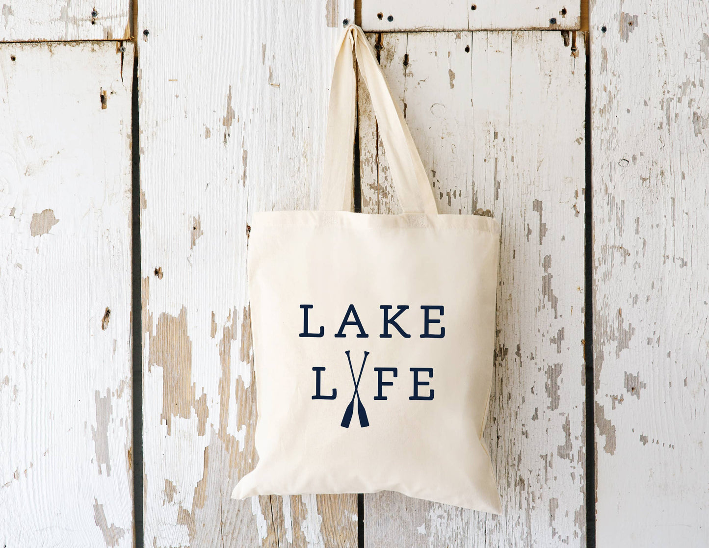 Perfect Day Print Co - Lake Life Beach Bag - Basic Flat Tote Bag - Finger Lakes Bag