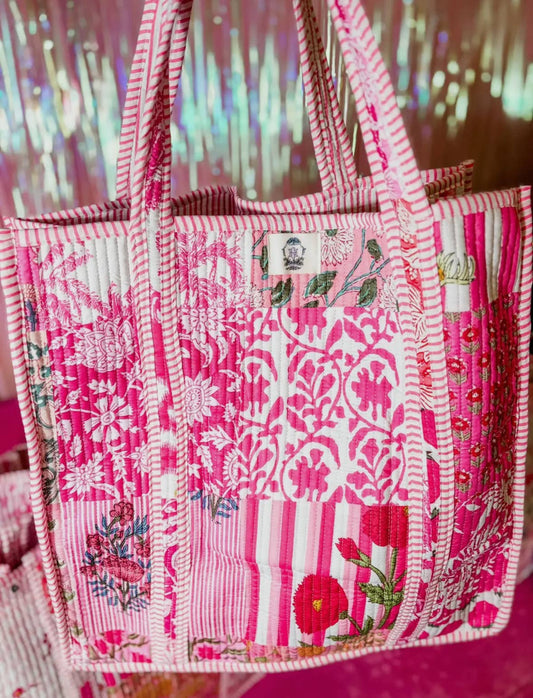 Heart of Grace - Pink City | Regular Quilted Tote Bag 