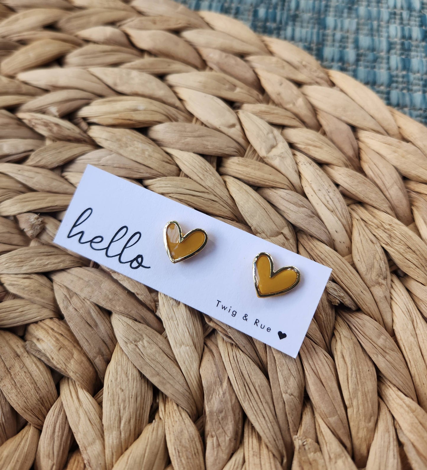 Twig & Rue boutique - Heart clay studs