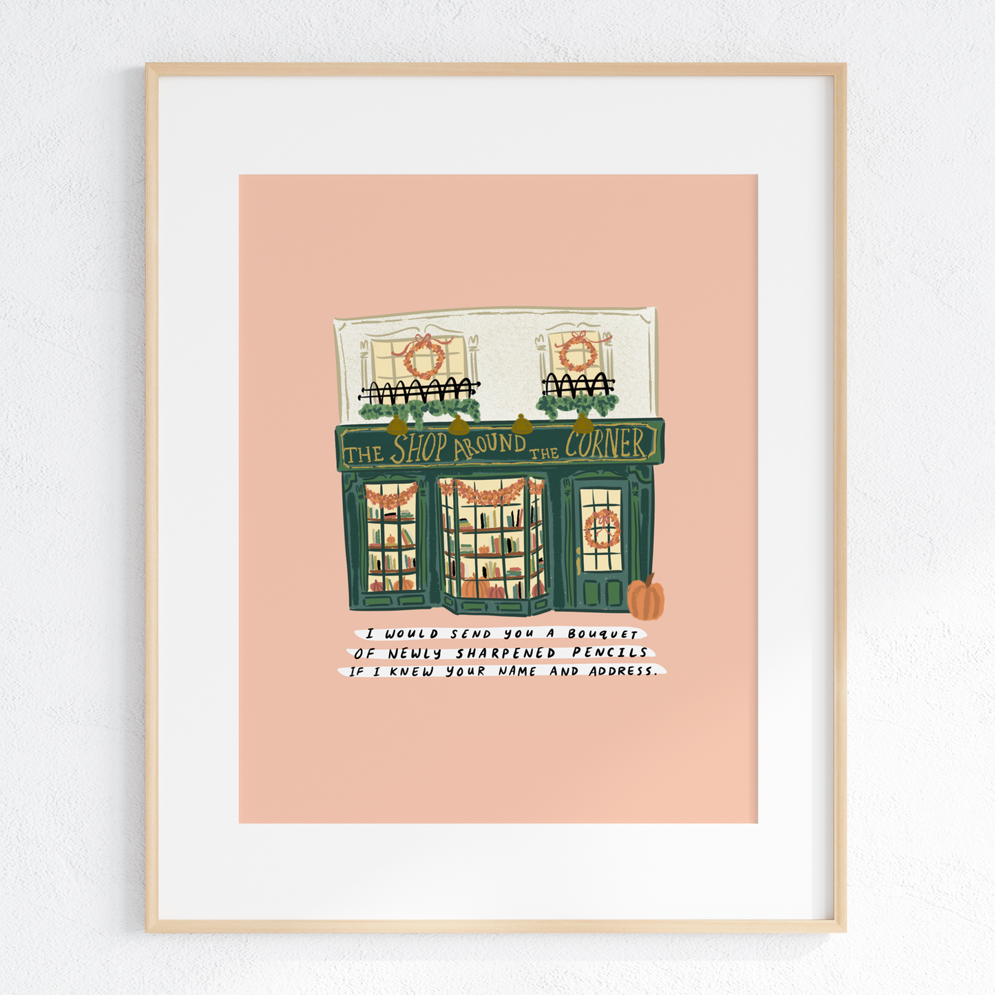 Makerie Day - Fall Shop Around the Corner -  Bookish Art Print