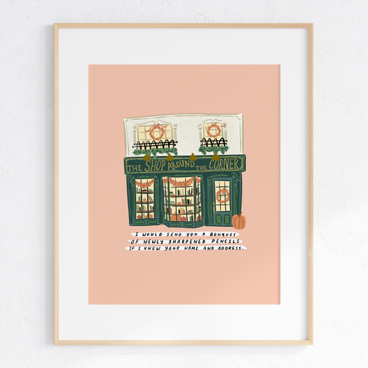 Makerie Day - Fall Shop Around the Corner -  Bookish Art Print