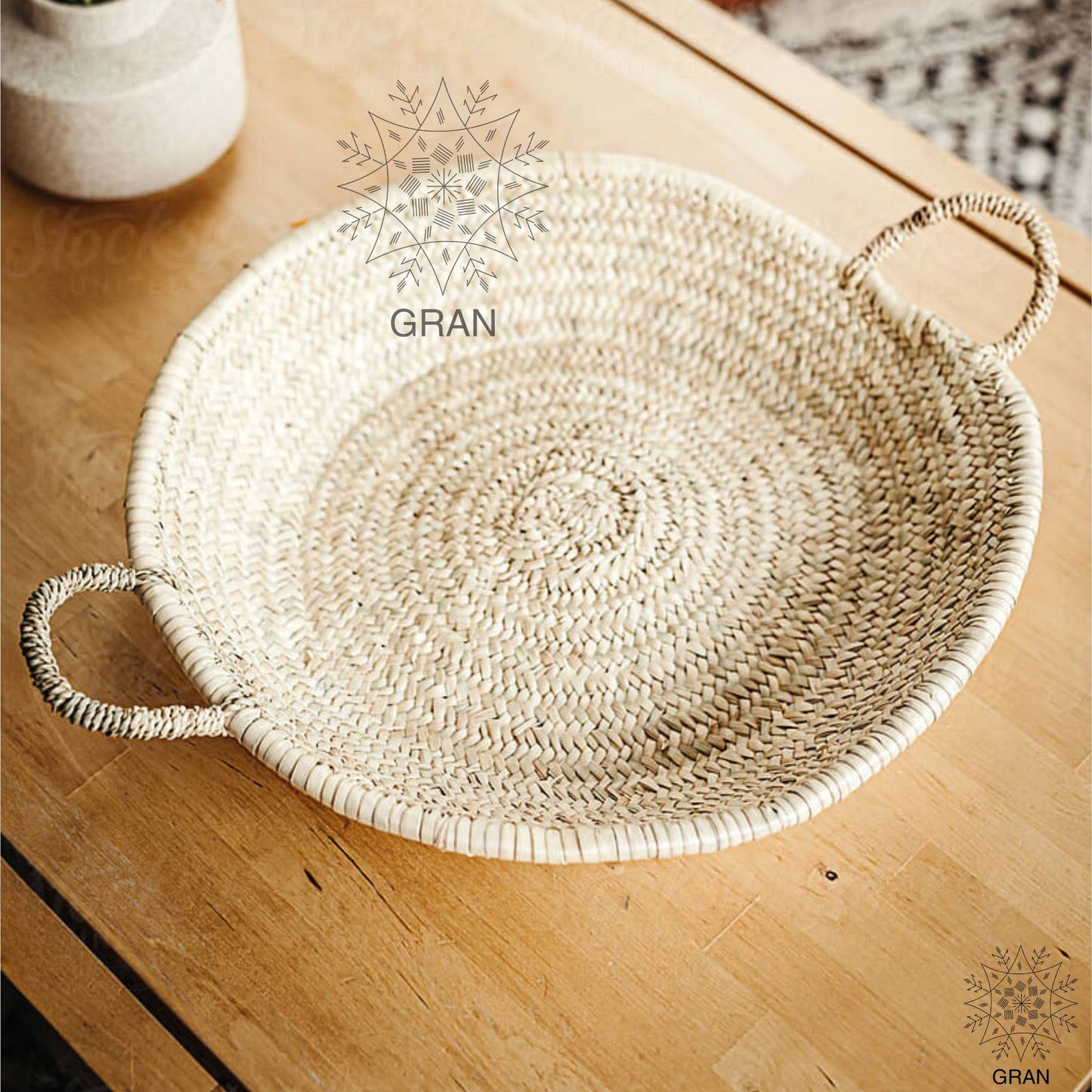 Gran Wholesale - Moroccan Straw Woven Plate, Handcrafted Wicker Plates