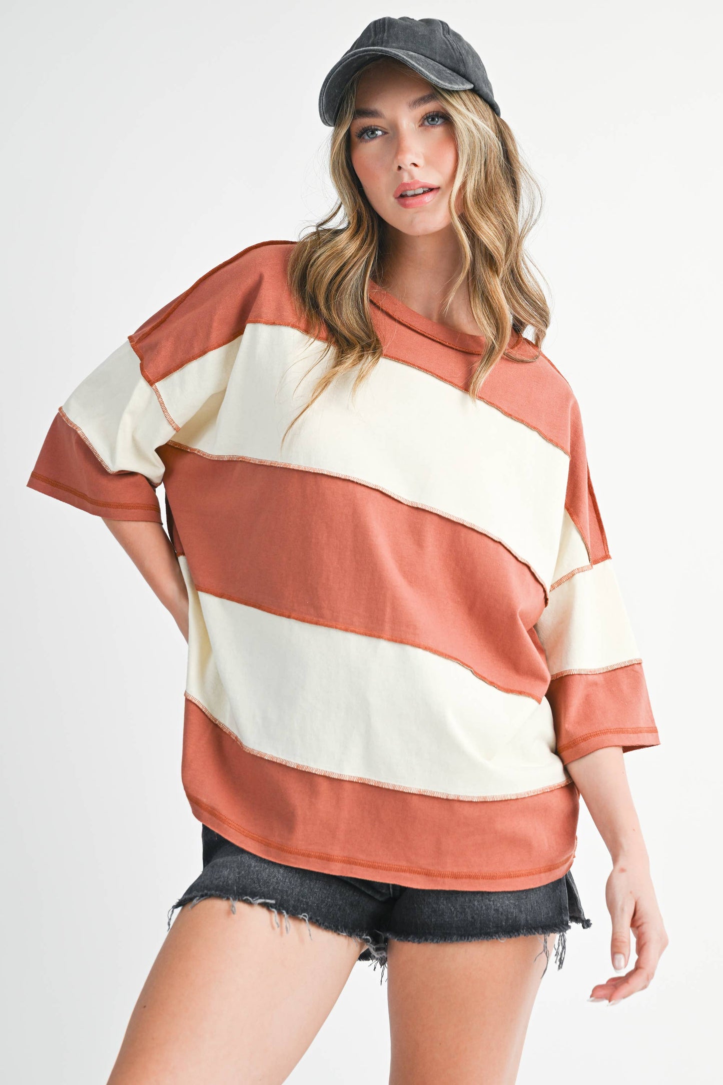 AEMI + CO - 8417FN Polly Color Block Top