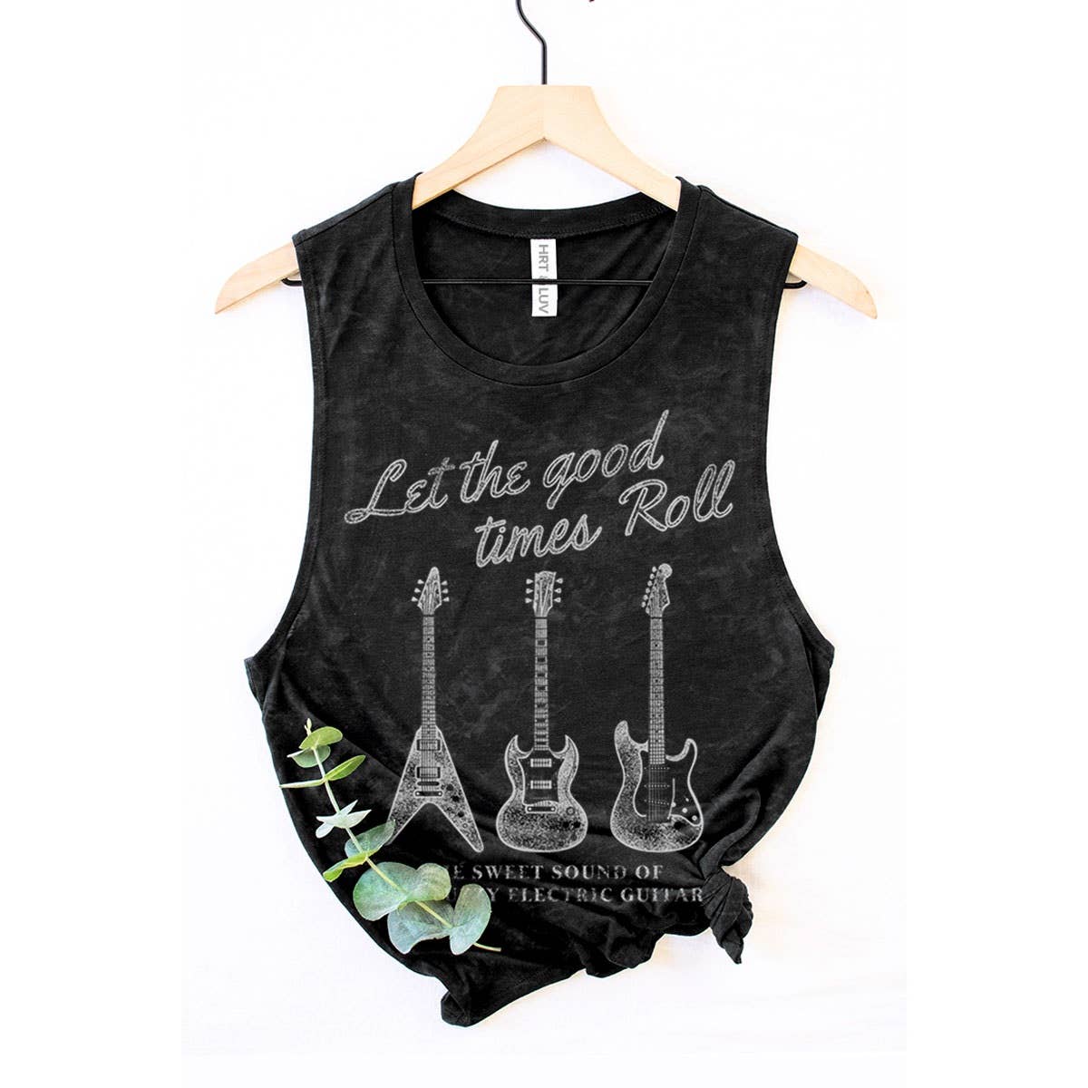 HRTandLUV - LET THE GOOD TIMES TO ROLL GUITAR MINERAL GRAPHIC TANK TOP