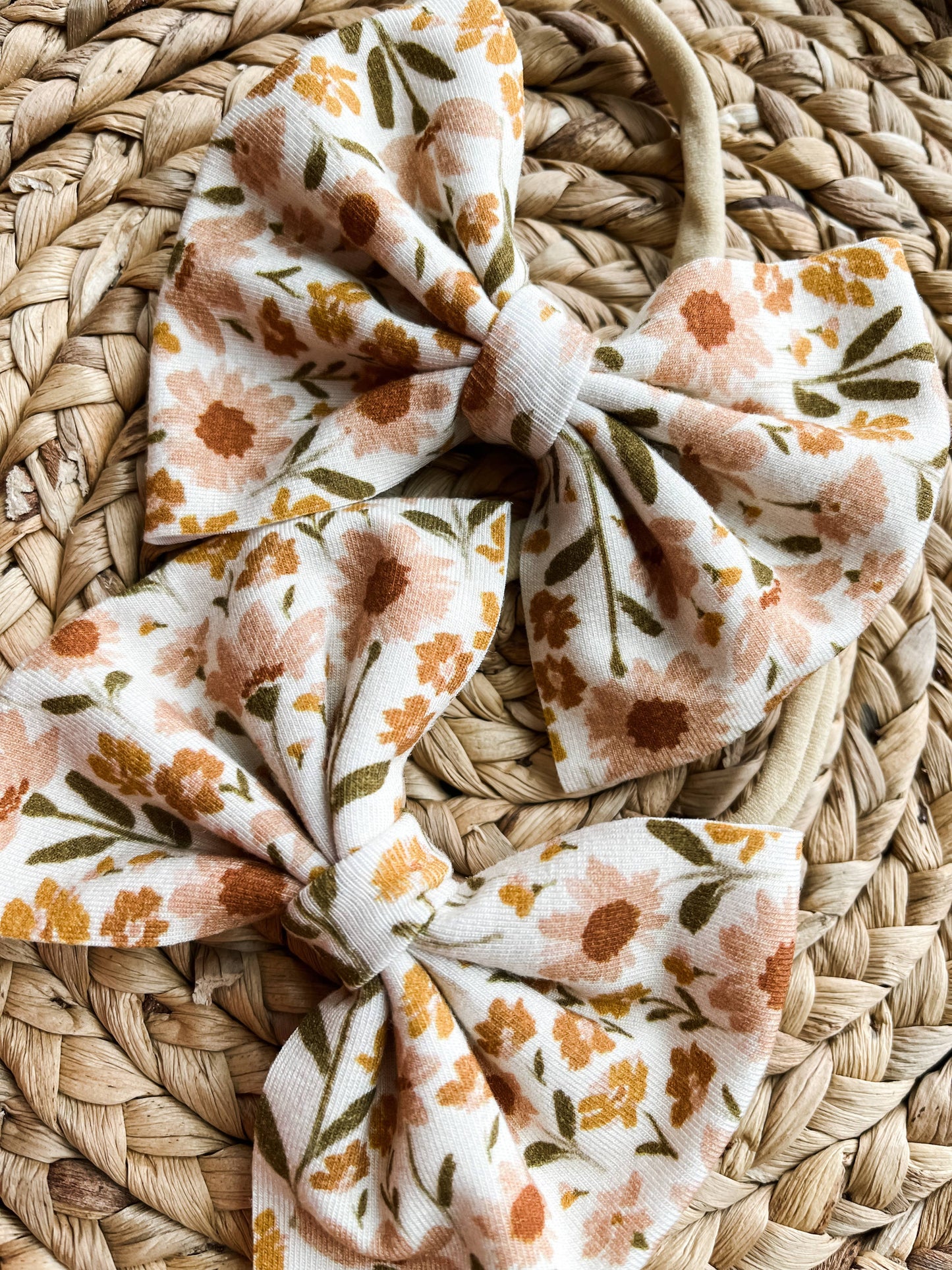Boho + Babe - Baby Bow Headband - Floral Garden