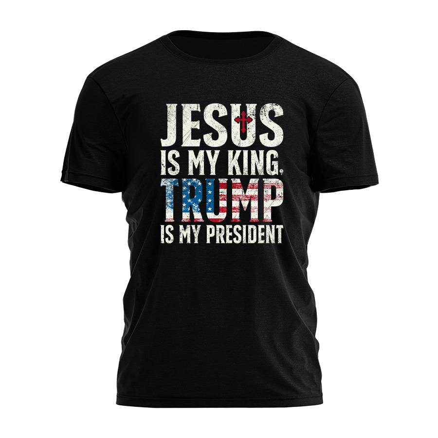 I Love My Freedom - Jesus is my King Trump is my President Tee - 2432
