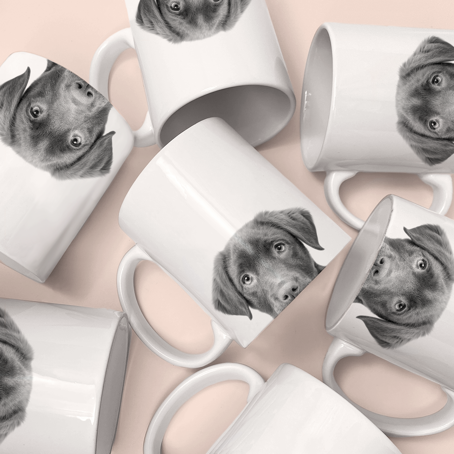 Perkie Prints - Peeking Lab Puppy (Chocolate) Mug