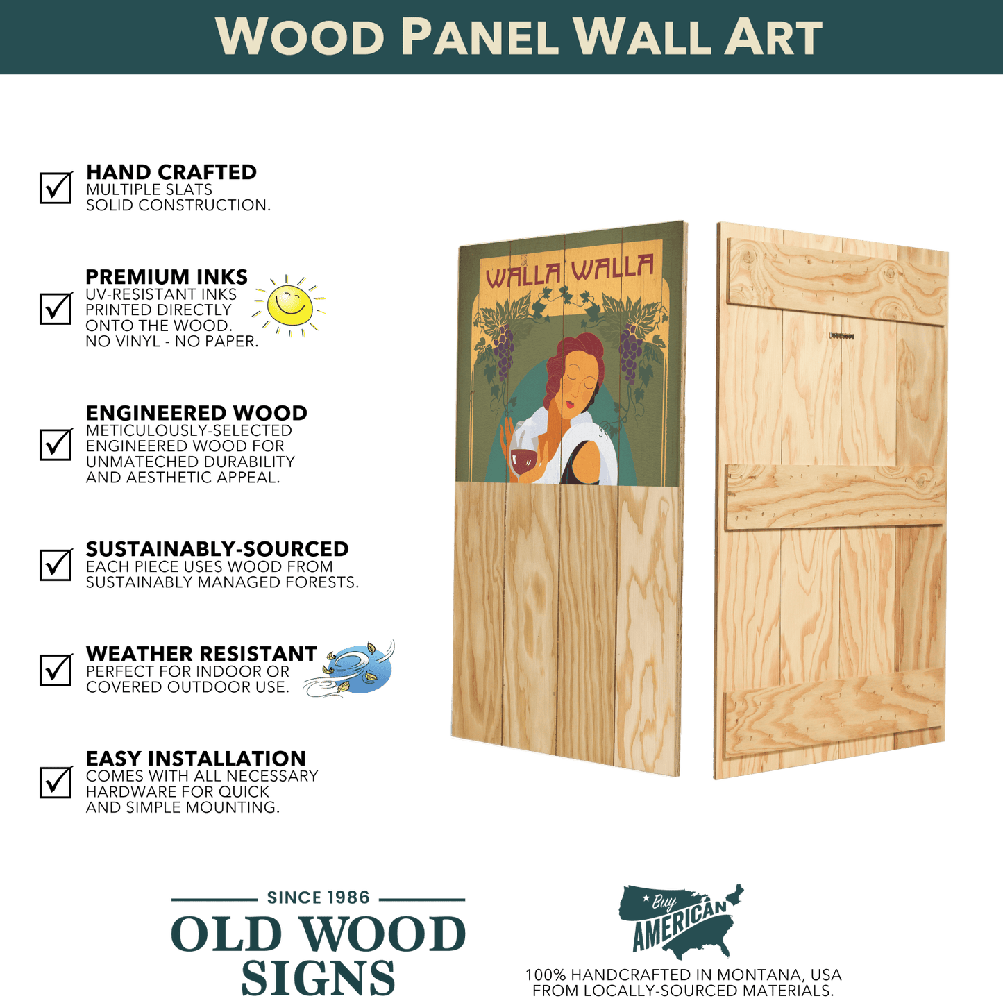 Old Wood Signs - Time Well Wasted - Wood & Metal Wall Art