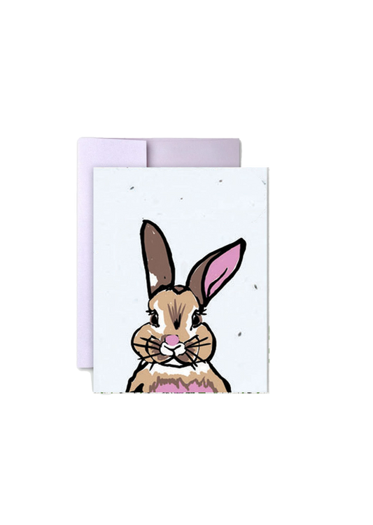 Artsy Em - Easter Bunny Wildflower Seed Paper Card