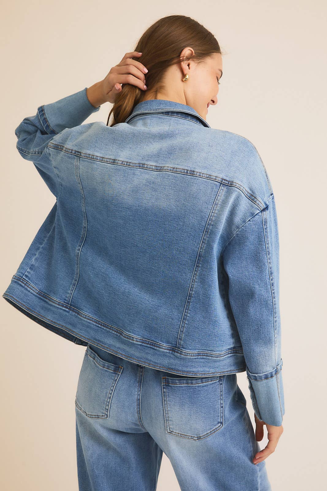 GILLI - FLAP SLEEVE TWILL JACKET
